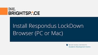 Install Respondus LockDown Browser PC or Mac [upl. by Denney107]