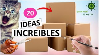 20 Manualidades FÁCILES Y RÁPIDAS con cajas de cartón RECICLAJE [upl. by Eireva]