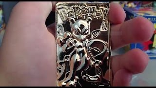 Opening a limited edition 23k gold plated mewtwo pokemon card [upl. by Holt626]