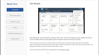 Quick Tour for SAP Fiori launchpad firsttime users [upl. by Sydelle518]