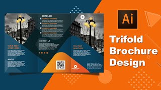 Illustrator CC Tutorial  Graphic Design Trifold Brochure Design [upl. by Maureen]