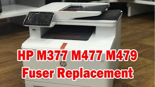 How To Replace The HP Color LaserJet Pro MFP M452 M377 M477 M454 M479 Printer Fuser Instructions [upl. by Ativad88]