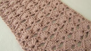 How to crochet an easy lace scarf for beginners [upl. by Fidele]