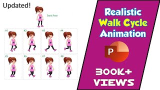 How To Make Realistic Animated Walk Cycle in Microsoft PowerPoint Tutorial [upl. by Lenoil]