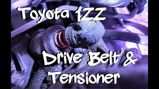 How to Replace the Drive Belt and Tensioner on a Toyota 1ZZ engine [upl. by Jonny]