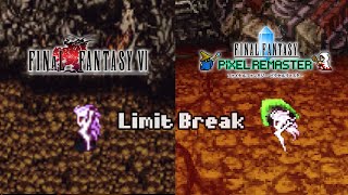 FFVI Limit Break Comparison  Pixel Remaster vs Original HD [upl. by Atteoj]