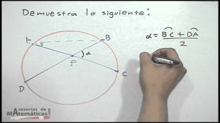 Ángulo formado por dos cuerdas en una circunferencia  HD [upl. by Constantine]