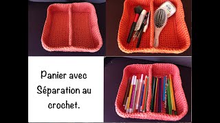 Tuto panier avec séparation au crochet [upl. by Erda22]