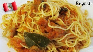 Peruvian Red Spaghetti with Chicken I Lorentix [upl. by Odraode]