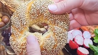 Bestes Simit Rezept  Simit türkische Sesamringe selber machen [upl. by Lecroy976]