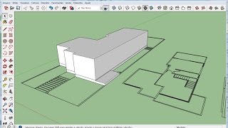 SketchUp 2015 Aula 14 Modelagem volumétrica do pavimento térreo Curso Básico Gratuito [upl. by Geoffry]