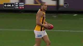 AFL Round 15 2010  Geelong v Hawthorn  Final 5 minutes with countdown clock [upl. by Onin]