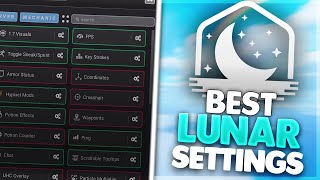 The BEST Lunar Client Settings FPS BOOST 2024 [upl. by Marybella]