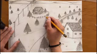 Nature drawing sketchpencil drawingSi te vizatojme nje peizazh ne menyre te shpejte [upl. by Philippe1]