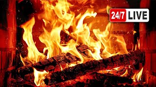 🔥 4K Fireplace Ambience 247 NO MUSIC Fireplace with Burning Logs and Crackling Fire Sounds [upl. by Naaitsirhc250]