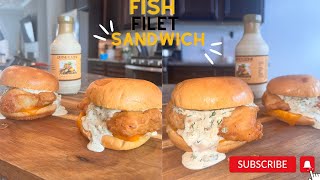 HOW TO MAKE THE BEST FISH FILET SANDWICH MCDONALDS INSPIRED RECIPE SHAYSFOODJOURNEY [upl. by Akenom]