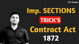 Important Section of Contract Act 1872 Tricks l CA Foundation business Law l Must Watch [upl. by Nylak826]