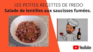 Salade de lentilles aux saucisses fumées [upl. by Darda785]