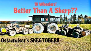 Can Am 6x6 450 1000 vs SHERP At Ostacruiser’s Skegtober [upl. by Anirtik]