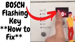 Flashing key on Bosch Washing Machine How to Remove [upl. by Blondelle]