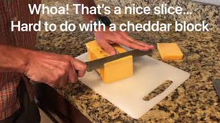 Don’t ruin your block of cheese Worlds BEST slicing method [upl. by Eittam533]