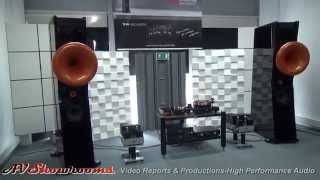 Cessaro horn speakers Tron amplifiers TW Acustic turntables High End Munich [upl. by Aniroc]