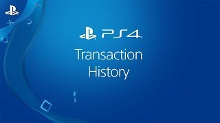 Viewing Transaction History on a PS4 system [upl. by Chavey]