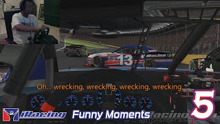 iRacing Funny Moments 5  Open Wheel Racing to the Side of Some NASCAR [upl. by Ahsatniuq]