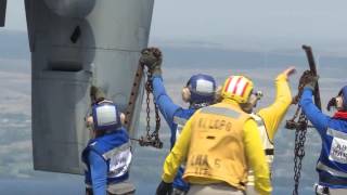 MV22 Osprey lands on HMAS Canberra [upl. by Trebmal]