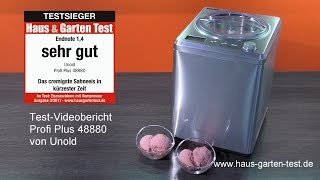 Testvideo Eismaschine Profi Plus 48880 von Unold [upl. by Hachmann]