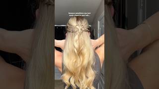 do this next time you do a half up half down 💕 hairtutorial hairstyleideas halfuphalfdown [upl. by Burdett]