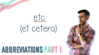 HOW TO USE quotET CETERAquot ETC  English Lesson [upl. by Kalfas]