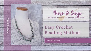 Easy Crochet  Simple Beading Technique [upl. by Purdum]