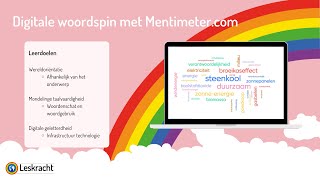 Digitale woordspin maken met Mentimeter [upl. by Airotahs]