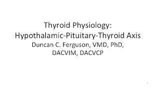 Thyroid Physiology Hypothalamic Pituitary Thyroid Axis [upl. by Stephine]