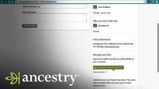 How to Download Your Tree from Ancestrycom  Ancestry [upl. by Tore57]