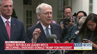 Senate GOP Leader Mitch McConnell announced he will support Donald Trump for the presidency [upl. by Phalan]