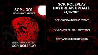 SCP Roleplay  Daybreak Update [upl. by Spevek]