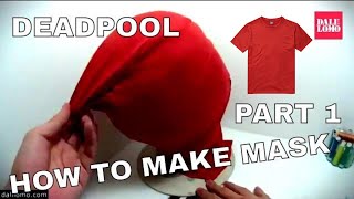 DIY Deadpool Fabric Mask Part 1  Template amp Sewing  DIY [upl. by Ivor280]