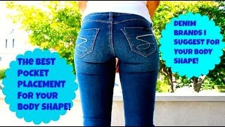 The BEST Pocket PlacementJeans for Your Body Shape  Jalisas Fashion Files [upl. by Swihart]