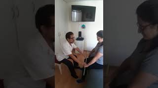 Terapia física  Ejercicios sentados para pacientes con secuela de ACV [upl. by Oiram]