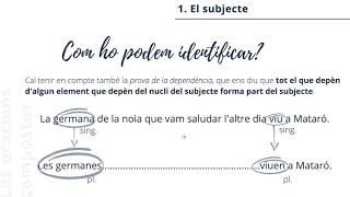 Funcions sintàctiques i pronominalització 1 El subjecte [upl. by Krause]