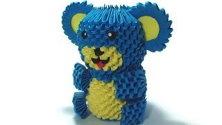 3D origami teddy bear tutorial [upl. by Sihonn]