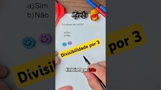 Critério de divisibilidade por 3 matematica concursos [upl. by Gonsalve]