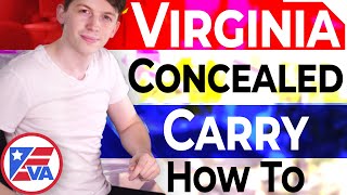 How To Get A Concealed Carry Permit In Virginia VA [upl. by Hteik470]