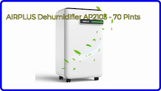 REVIEW 2024 AIRPLUS Dehumidifier AP2103  70 Pints ESSENTIAL details [upl. by Nibot224]