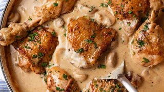 Chicken Fricassee  quick French Chicken Stew [upl. by Regni]