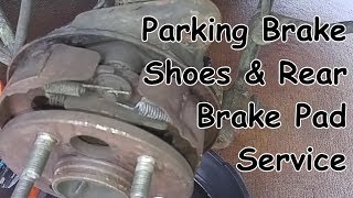 Parking Brake Shoes amp Rear Brake Pad Service ToyotaLexus [upl. by Jaddo]