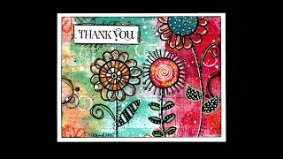 Doodled Flowers Thank You Card [upl. by Marji]