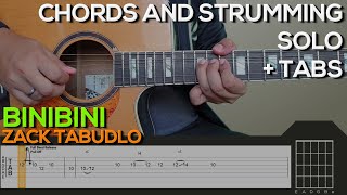 Zack Tabudlo  Binibini Guitar Tutorial SOLO CHORDS AND STRUMMING [upl. by Ameerahs769]